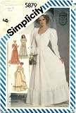 Simplicity 5879 Sewing Pattern Misses Gunne Sax Brides or Bridesmaids Wedding Dress Size 10 - Bust 32 1/2