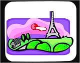 Mouse Pad with France, trees, twilight