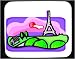 Mouse Pad with France, trees, twilight