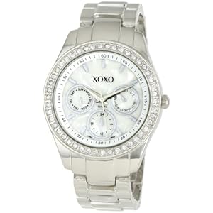 XOXO Women's XO5301A Rhinestone Accent Silver-Tone Bracelet Watch (Watch)