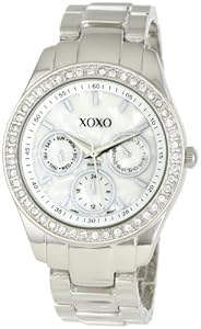  XOXO Women's XO5301A Rhinestone Accent Silver-Tone Bracelet Watch
