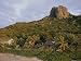Huts Line the Beach Below Vatu Vula Peak Photographic Poster Print, 24x18