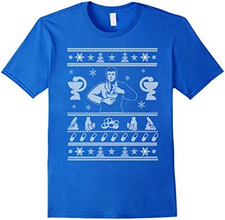 Men's pharmacist shirt- Pharmacist christmas ugly shirt Large Royal Blue
