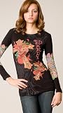 Ed Hardy Black Love Cross Platinum Tee