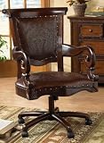 Tooled Leather Western Desk Chair