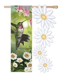 Hazy Daisy Sculpted Artistic Blend Regular Size Flag