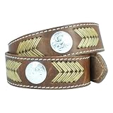 Mens Work Belt 1 1 2 Oiled and Waxed work belt w  Hand laced design and accent conchos. 