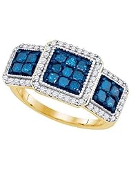 1.02CTW BLUE DIAMOND FASHION RING