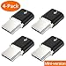 USB Type C Adapter,4-Pack Aluminum Mini USB C to Micro USB Convert Connector Fast Charging Compatible Samsung Galaxy S9 S8 Plus Note 9 8,Pixel 3 2 XL,LG V40 V35 V30 G7 G6,Nexus 6P 5X,Moto Z2 Z3(Black)