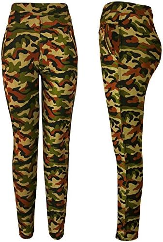 Abundant Life Camo Yoga Pants For Women - Best Quality - Zippered Pockets (Long)