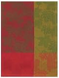 100% Cotton Jacquard Maple Leaf Cranberry Dishtowel 18" X 28" Set / 6
