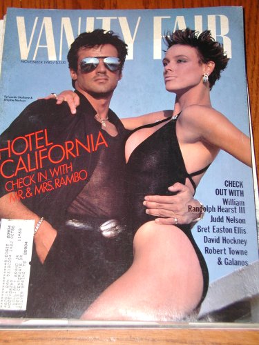 Vanity Fair Magazine Back Issue November 1985 Sylvester Stallone & Brigitte Nielsen Cover