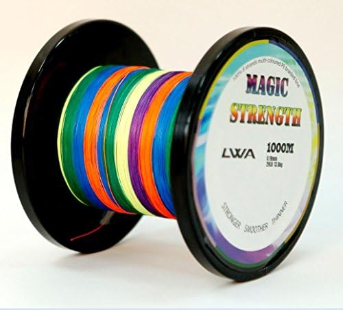LVWA Magic Strength 100% 8 strands PE braided super strong dyneema fishing line (1000m 0.36mm)
