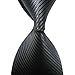 Paisley Jacquard Woven Men's Tie Necktie Scarf Wedding Party Dress 13 Colors (Striped Black)