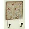 Coloured Metal Two Hooks Towel/ Coat rail
