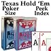 Copag 100% Plastic Playing Cards - Texas Hold 'Em Poker Size Peek Index Red/Black Decks Set