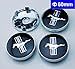 BENZEE 4pcs W199 60mm Car Emblem Badge Wheel Hub Caps Centre Cover Black Ford Mustang Cobra Jet Shelby