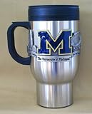 Michigan Wolverines Stainless Steel & Pewter Travel Mug