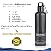 Futurepace Tech Best Stainless Steel Double Walled Vacuum Insulated Water Bottle - Charcoal - 20oz / 600ml - Perfect for Hiking, Camping, Beach, Yoga, Travel