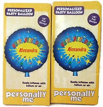Personalized Party Balloon Decoration Happy Birthday Alexandra (2 Pack)