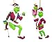 Set of 4 Dr. Suess Santa Grinch Christmas Ornaments