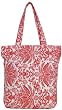 Cotton Canvas Red and White Book Bag with Cloth Handles 15"Lx15"H Set/2
