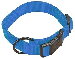 Hamilton 5/8" Adjustable Dog Collar, adjusts from 12-18 inches, Berry Blue