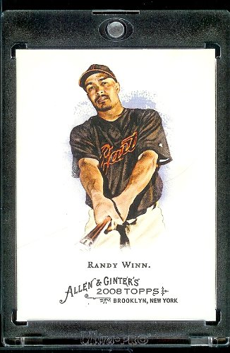 2008 Topps Allen and Ginter # 161 Randy Winn ( San Francisco Giants ) MLB Baseball Card in Protective Display Case!