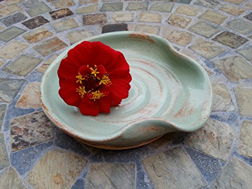 Ceramic Spoon Rest in Pistachio Green