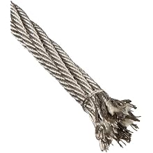 Loos Stainless Steel 18-8 Wire Rope, 6x42 Fiber Core
