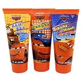 Disney Cars Bath Set (Body Wash, Moisturizing Shampoo, Hair Gel) - Berry Blast