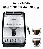 Krups XP4050 1200-Watt 15-Bar-Pump Programmable Espresso Machine With FREE Bodum Glasses and FREE Shipping