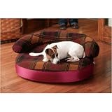 Coleman ComfortSmart Dog Bed - Red Plaid 44 x 38