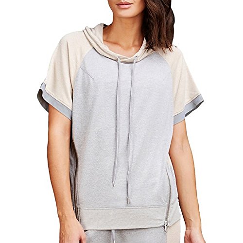ゾブハ アウター パーカ＆スウェット Zobha Women's Ringo Short Sleeve Hoodie Heather Gr [並行輸入品]