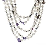 Freshwater Pearl Necklace with Gemstones