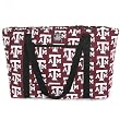 Texas A&M University Logo Deluxe Tote Bag with COTTON FABRIC Surface and WATERPROOF LINING