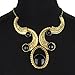 Less Like Women Vintage Acrylic Carved Bib Collar Statement Necklace Pendant