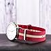 Clockwork Synergy® Classic NATO - 20mm Red & Khaki Nylon NATO Watch Strap Band