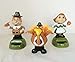 Thanksgiving Pilgrim Solar Dancing Pilgrim Boy with Turkey & Pilgrim Girl with Pumpkin and Turkey (set of 3)