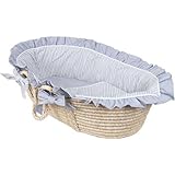 Sherbert Blue Moses Basket for Dolls