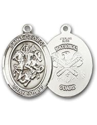 Sterling Silver St. George National Guard Medal