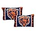 NFL Set of Two Chicago Bears Reversible Pillowcases Football Team Logo Bedding Accessories