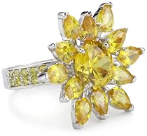 CZ by Kenneth Jay Lane "Classic CZ" Marquessa Flower Ring, Size 7
