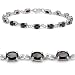 9.80 Carat Genuine Garnet Sterling Silver Bracelet