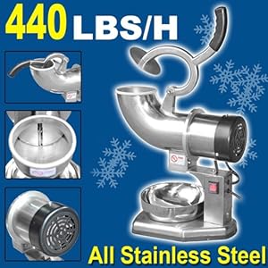 Commercial Ice Shaver Crusher Machine Shaved Snow Cone Maker 440 Pounds Per Hour