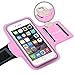 Sports Armband, Ailkin Running Sports Armband for Apple iPhone 6s / iPhone 6 4.7 & Samsung Galaxy S6 / S6 Edge 5.1 inch - Card Slot, Sweat-proof, Pink (Compatible with Cellphones up to 5.2 Inch, Not Fit iPhone 6 Plus)