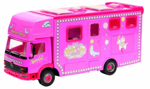 Dickie Spielzeug 203084133 - Hello Kitty Horse Carrier, Pferdetransporter mit Friktion, T&uuml; Preisvergleich