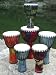 Beautiful Colorful Fiberglass Djembe Hand Drum 24X12