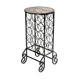 Glass-Top Wine Table - Iron