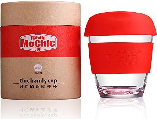 ARCCI Mochic Unbreakable Reusable Tritan Plastic-BPA Free Coffee Cup with Sleeve and Lids, Drinking Cup, Tea Cup, Coffee Mug (Red, 8 Oz)